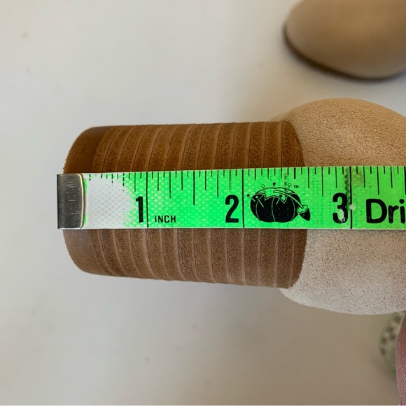 Violet & Red Tan Suede Loaded Knit Cuff Heeled Bootie Boots Size 8.5 NWT - Picture 17 of 17